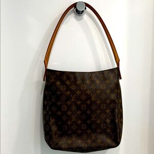Louis Vuitton Vintage Dark Brown Monogram Shoulder Bag